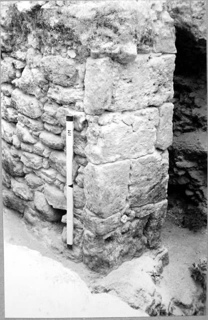 A-V: S. wall and east jamb of doorway in Room 21