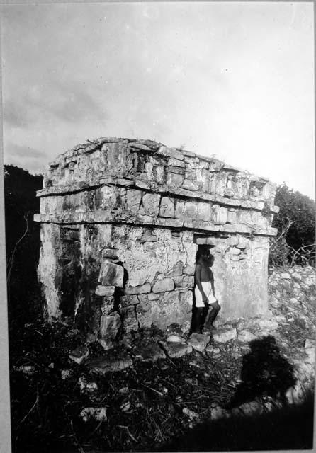 Northwest guard tower from Southwest,  Str. 55