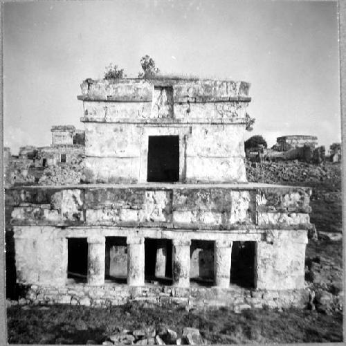 Temple of Frescoes (Structure 16).  West facade.