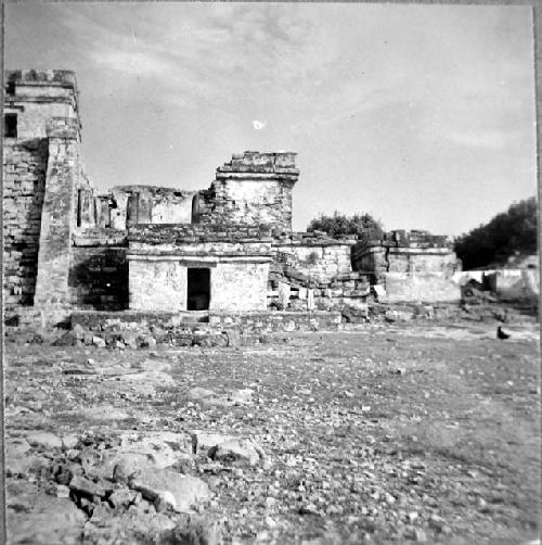 Castillo complex of buildings - south half. Structure 3; Structure 1