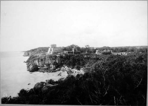 Castillo group looking S. from roof of Temple 35