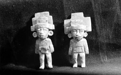 Jade figurines from cache beneath stairway of Temple of Quetzalcoatl