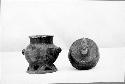 Miniature vessel with cover, blackware