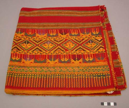 Festival pasin or skirt with heavily decorated border
