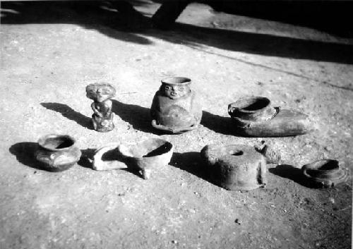 Archaeological objects- Ceramic vessels & figurine