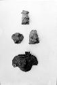 1-3, miscellaneous figurine fragments, 4, probably head off a Lacandon censer