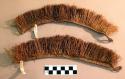 Pair of fringed grass leg bands