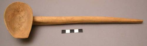 Small wooden ladle - used for ladling kaskau (bread dough boiled in water)