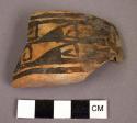 San bernardino black-on-yellow potsherd