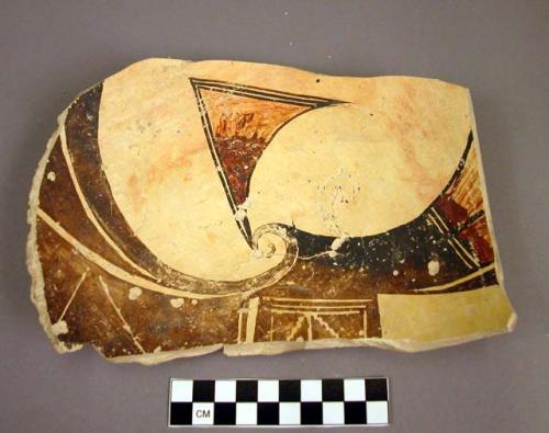 Part of sikyatki polychrome pottery bowl