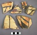 Restorable san bernardino black-on-yellow potsherd