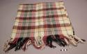 New cotton blanket with tartan plaid figure - used as scarf or mantle