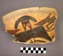 Third polychrome pottery bowl--restored