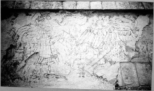 T. of Warriors, Painting on N. exterior wall