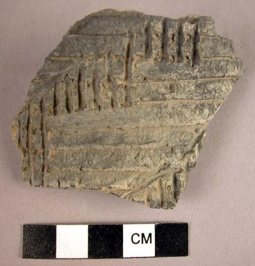 Potsherds, corrugated ware