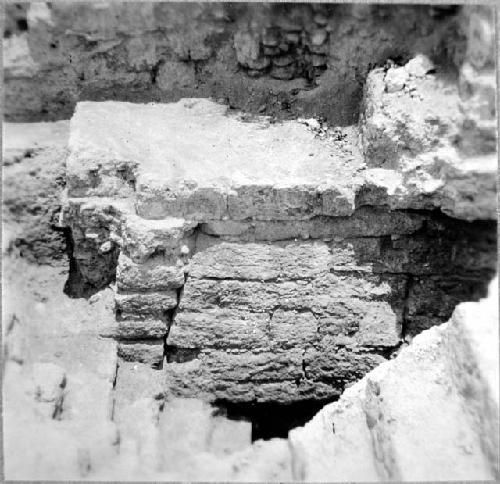 Construction under Main Court, A-V, A Group. S. side basal platform