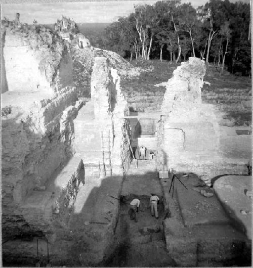 A-V: looking East at Main E-W trench from top of Room 2