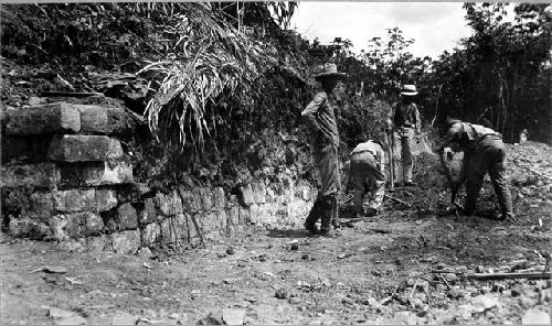 Structure 3  - excavation of front wall north of doorway