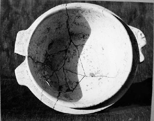 White ware lebial flanged bowl, pot 1, Grave 2
