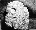 Thin or Flat stone head - sculpture.