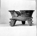 "Incensario" and tripod bowl. "Incensario", Nebaj, Quiche, Md. 3, Tomb III,/ pas