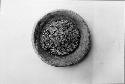 Pyrite encrusted plaque in bowl-Bowl 34, Plaque 34a