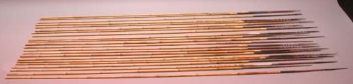 Notched and raffia wrapped arrows