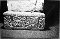 Glyphic Group, S.Building, Glyphic Moulding.  Fragment in Campeche Museum.