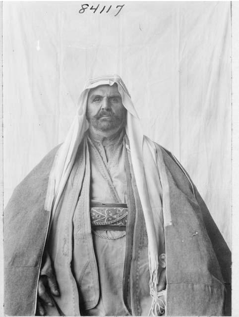 Portrait of a Marsh arab man from the Faleh region