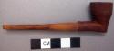 Carved wooden pipe with stem, length: 10.8 cm.