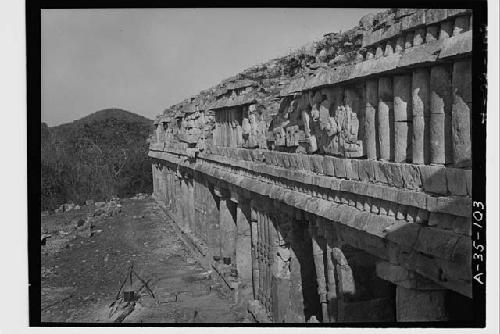 Str. 2B1 (Palace) Facade W. wing, Story 2, from E