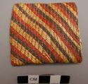 Tobacco pouch of colored straw woven in patterns