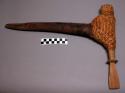 Ax for chopping trees; also for injuring women, wooden handle, 13 1/4" 1. Woven