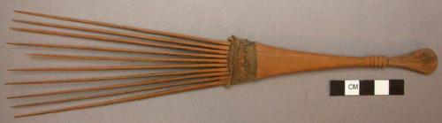 Carved wooden man's comb