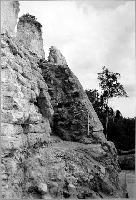 A-V: looking North at section of Construction L substructures on East side.