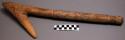 Hafted stone axe, holder wrapped with rattan