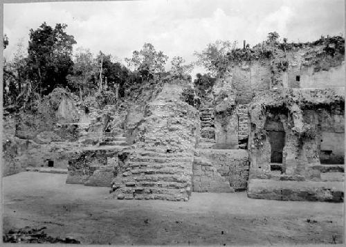 Stairway on W. side of E. court, A-V, A group