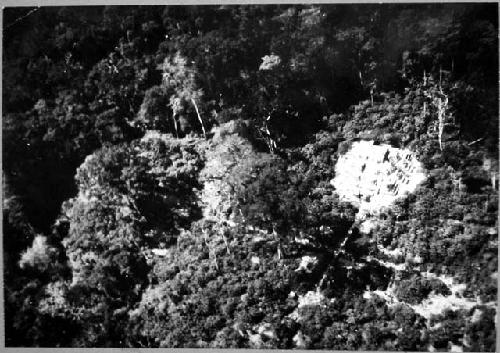 Close up of an ancient pyramid at Uaxactun, Guatemala