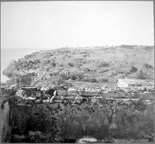 General view looking south from Castillo .