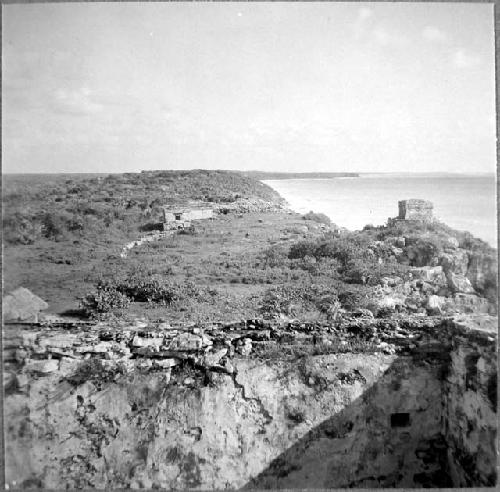 Looking to the North from Castillon, Structure 45 in midground