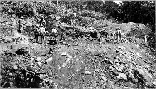 Structure 3 looking north, beginning excavation