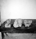 3 pieces of coarse brick adono ware.  Said to have come from Mound 53-21-81