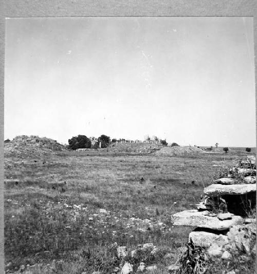 Looking N.N.W. from Str. 11, showing in background at left Str. 2, Str. 1