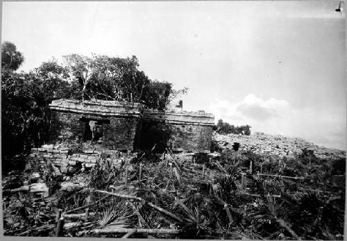 Temple 35 and gate from South