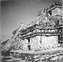 Castillo (Str. 1) - temple at Southwest base, looking Northeast