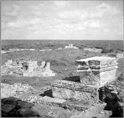 General view looking northwest from Castillo.