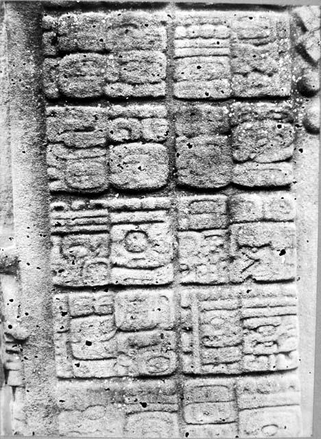 Stela F, west side glyphs (3)