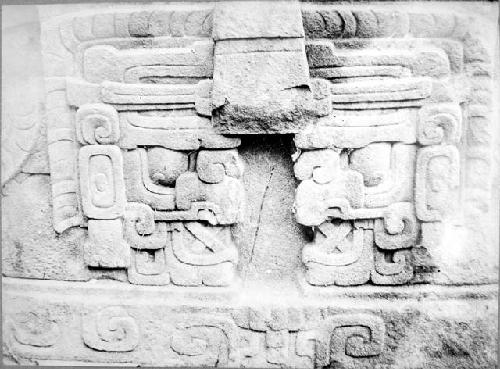 Stela E, south side, sandal detail