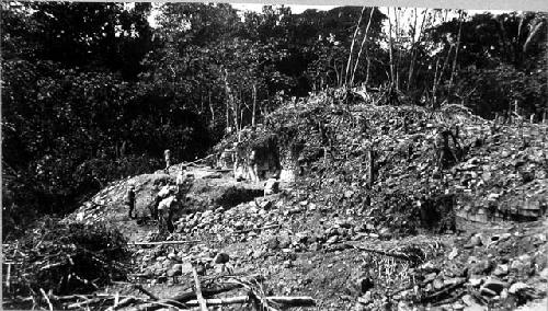 Structure 3  - start of excavation, looking west