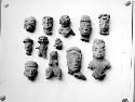 Figurine heads (12)